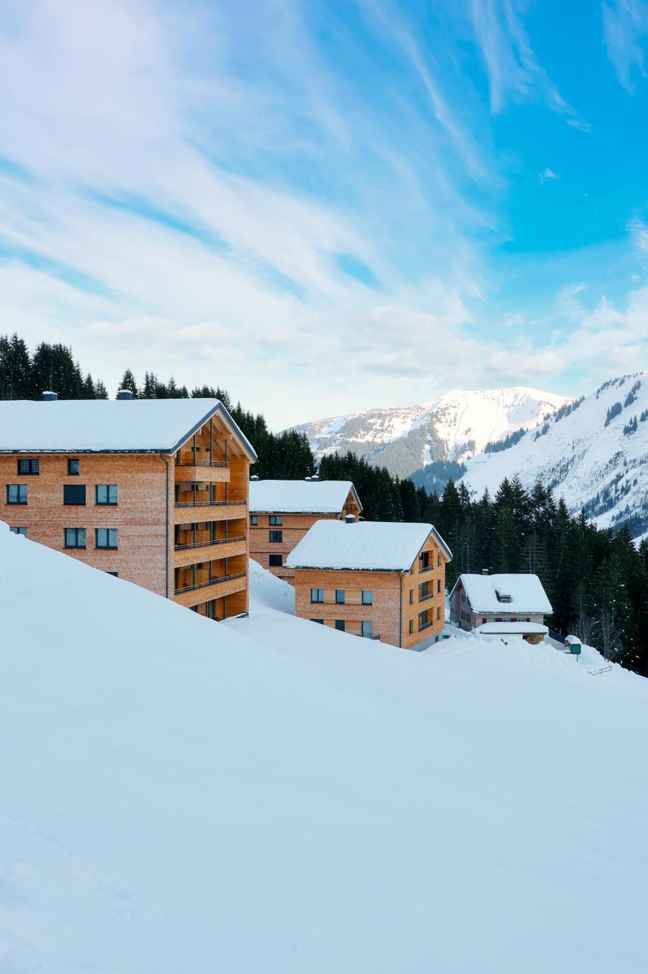 Apartamento Alpenstolz Damuels Haus 2 - Stilvoll Urlauben In Den Bergen Exterior foto